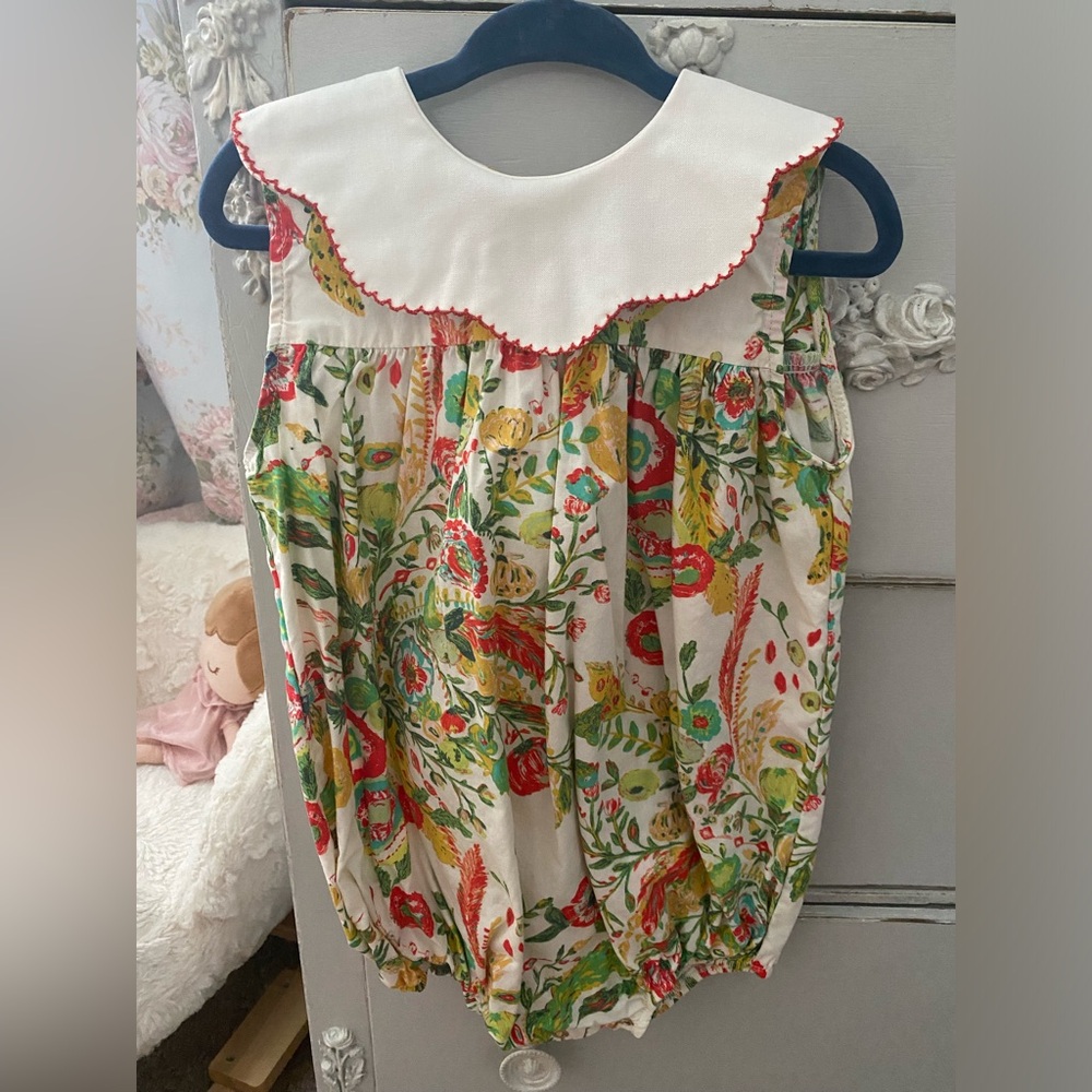 Toddler Girls colorful bubble with collar
